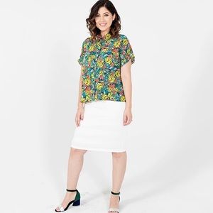 Lularoe Floral Cassie Pencil Skirt Size 2XL